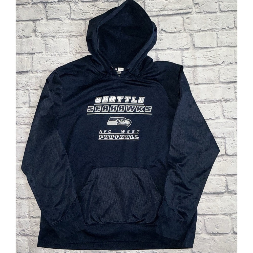 Seattle Seahawks NFL Hoodie Men's size X-Large Front‎ Pockets